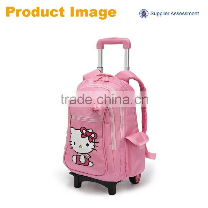 China factory new product stylish hello kitty girl school trolley bag