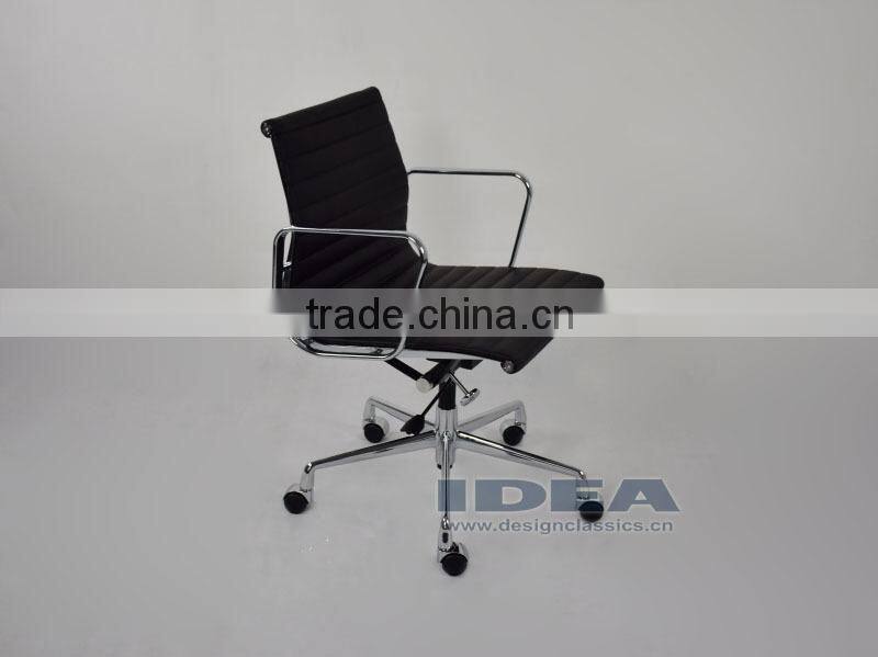 Replica EA117 Charles Office Chair - Black Color Genuine Leather