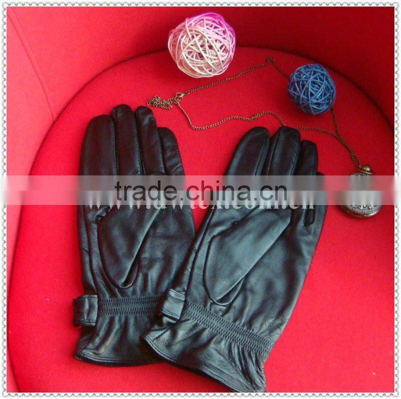 Sheep leather motorbike gloves for men