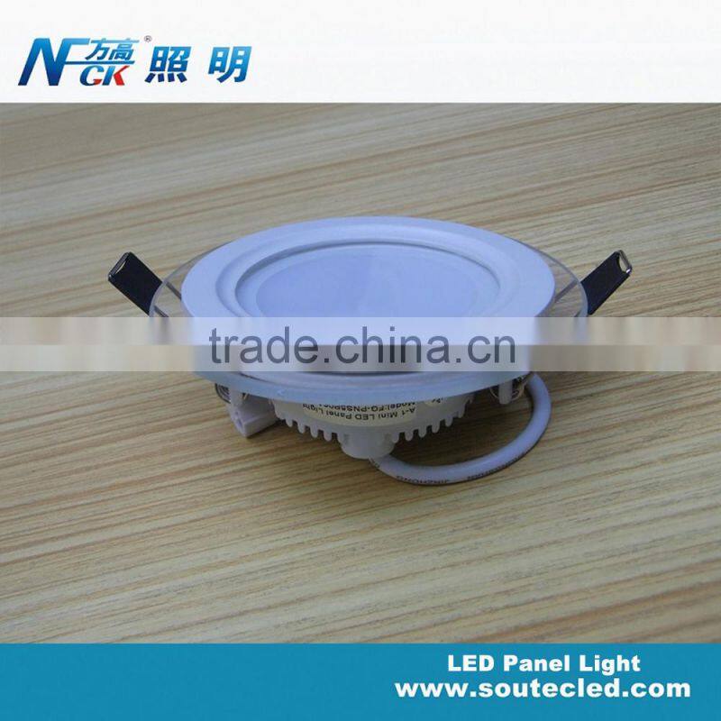 Top quality glass led light switch panel indoor led light panel price 6 watts panel lamp