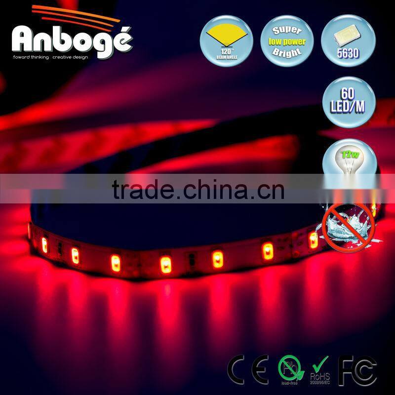 12V 5630 SMD flexible LED strip light 60 LED/M IP20 RED