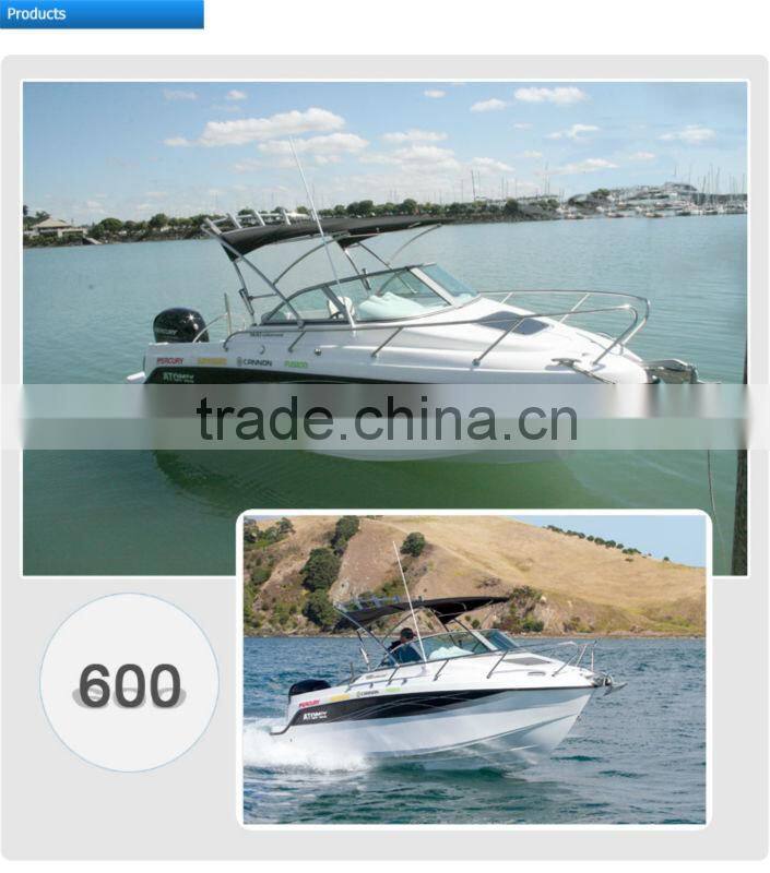 6m fiberglass motor boat with cabin (600 Sports Cuddy)