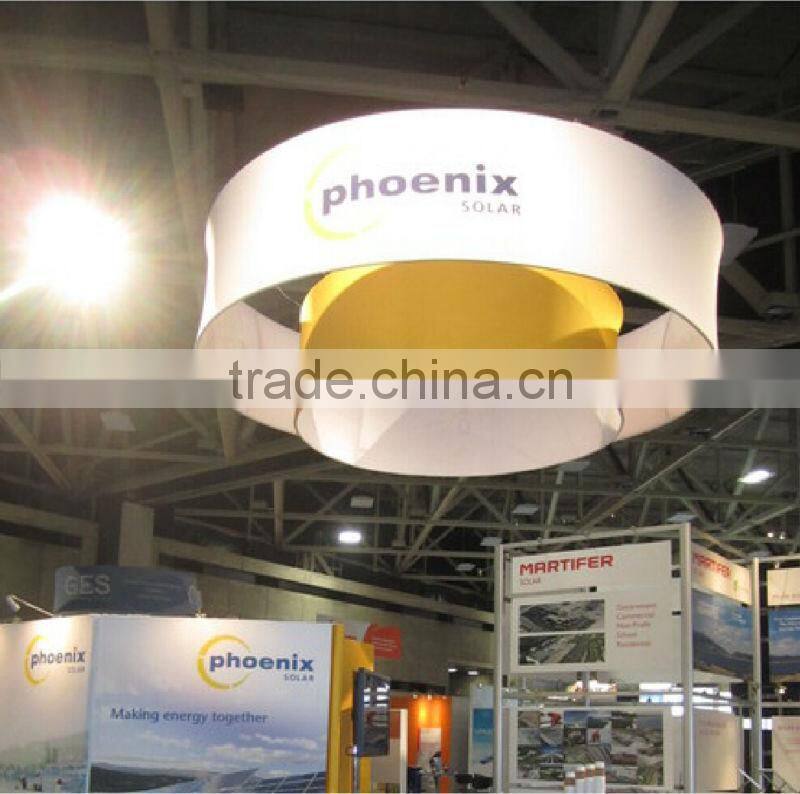 folding pop up round hanging display rack hanging banner for exhibition