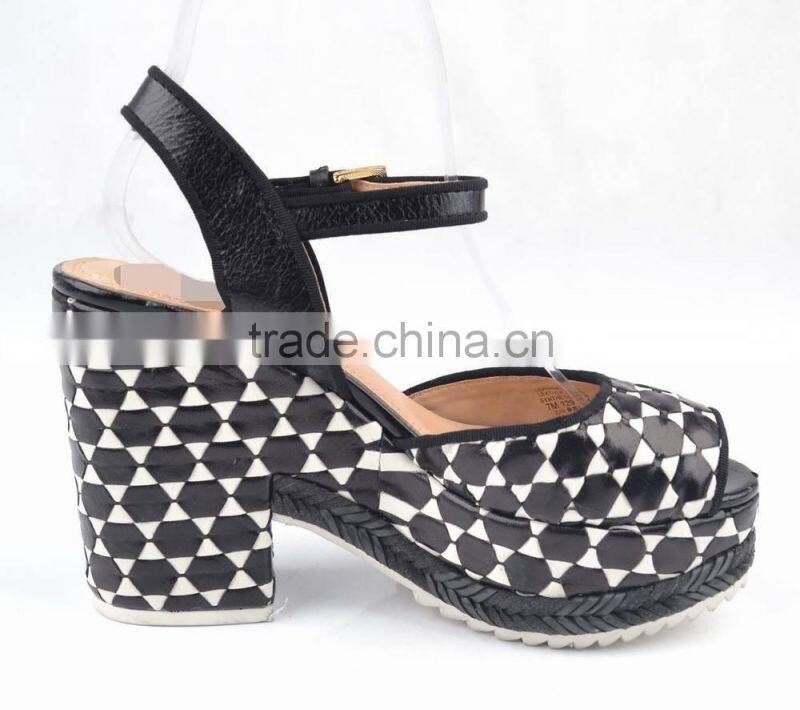 latest design fashion high heels wedge casual woman sandals for shoes 2014