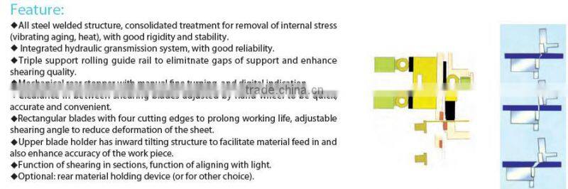Variable Rake Type Hydraulic shear machine/cutting machine