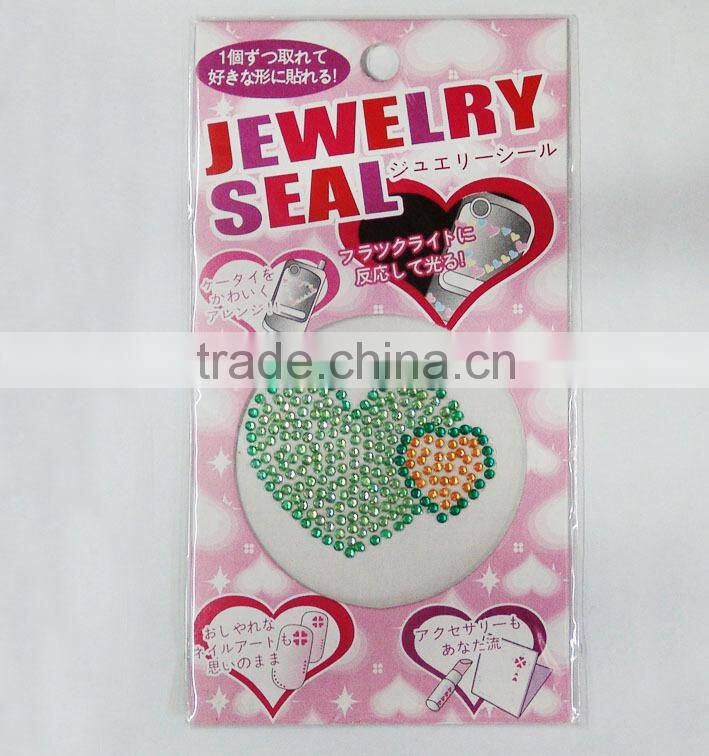 creative diy sticker,DIY product cell phone/MP3 diamond sticker,crystal sticker