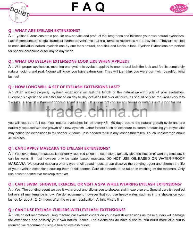 Hand-made pre-made 10D high quality silk flare eyelash extension lash black color