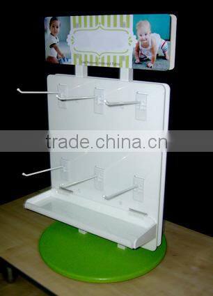 single-side with wood gain shelves in supermarket