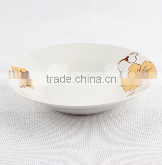 White ceramic algeria plates dishes, porcelain soup plate, porcelain dessert plate