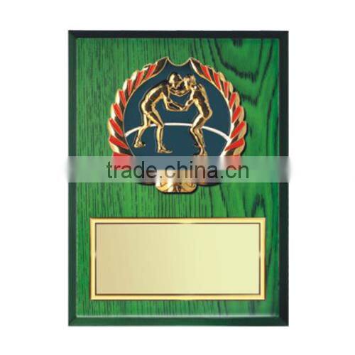 Green wood plaque swimming awards sports plaque
