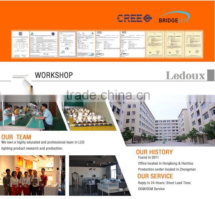 High lumen clothing store led track light housing 40w with HEP driver