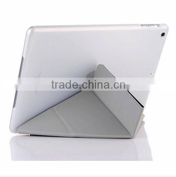 Pu leather three folder Transformers case for tablet For ipad air case D0107