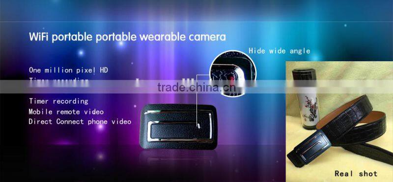 2015 first HD 1080P WIFI leather belt pinhole hidden camera with android and IOS APP,wireless wide angle belt mini camera 32gb