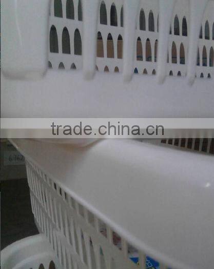 Plastic folding basket/Clothes basket/Stack storage basket/ family laundry/sundries basket