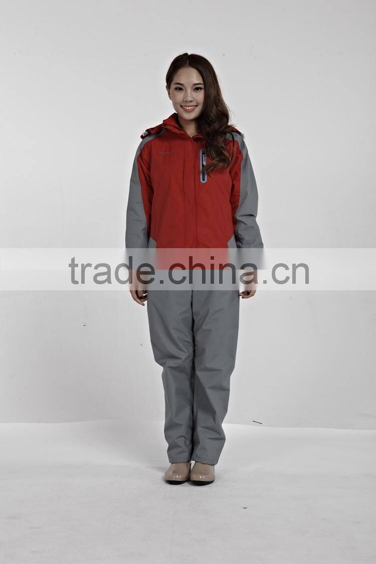 High quality softshell woman fleece tech jacket red color