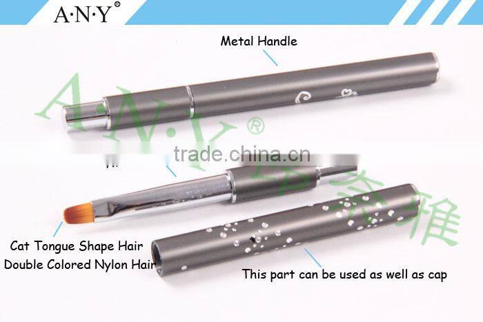 ANY Nail Art Beauty Care Metal Handle High Quality China Nail Brushes UV Gel