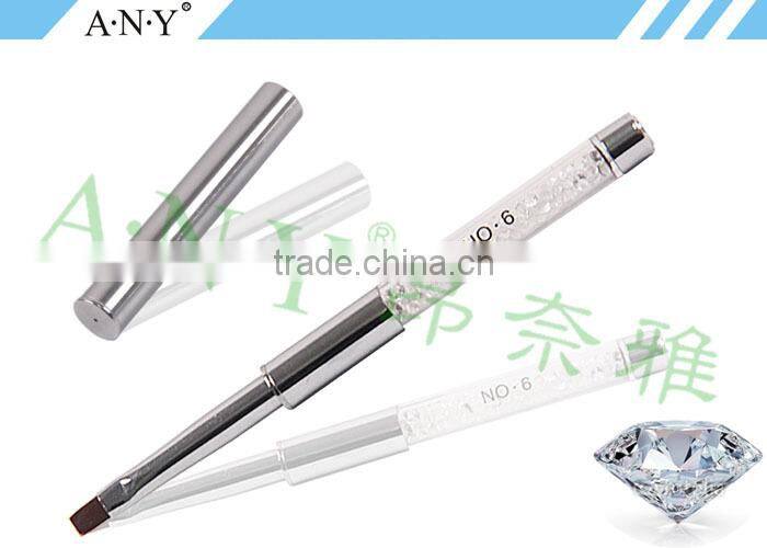 ANY Nail Art Beauty Care UV Gel Nails Building Rhinstone Flat Nlon Nail Brush Gel Nail Art