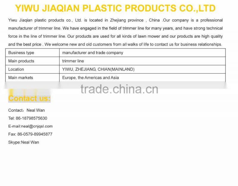 New Nylon Material Zigzag Nylon Grass Trimmer Line For Grass Cutter