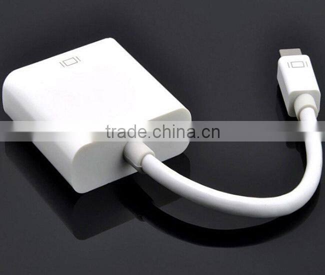 Wholesale white mini dp to VGA converter PC laptop to monitors