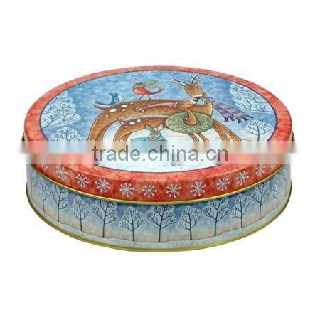 2016 decoration fancy christmas cookie tin can