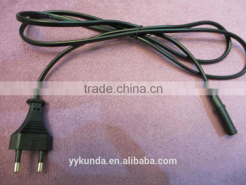 Korea 2 pin plug VDE power cord with KC approval 2.5A 250V