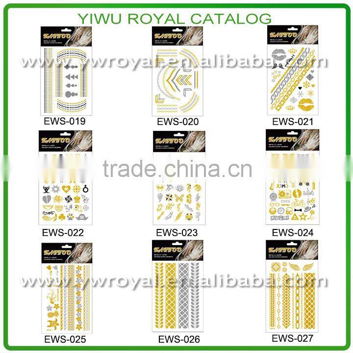 Wholesaler Flash Metallic Waterproof Temporary Tattoo