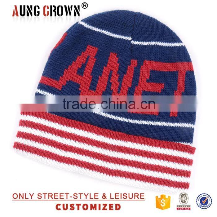 custom knit snow beanie/acrylic knit beanie/100 acrylic jacquard beanie