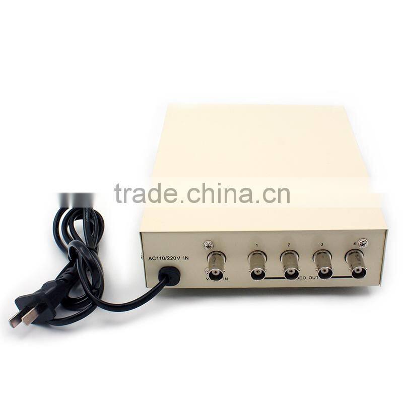Video splitter video distributor 1 input 4 output cctv BNC distributor