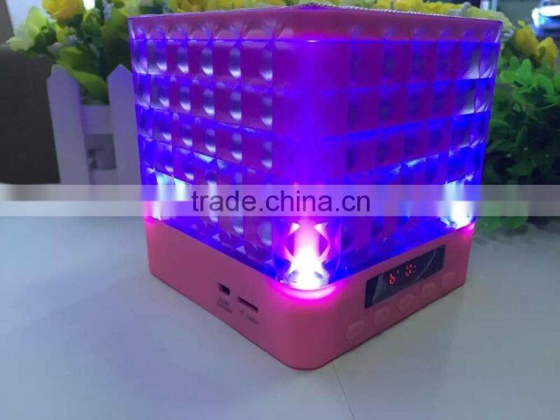 Bluetooth Luminous Tf Card Mini Speaker Stereo Subwoofer Color Lights Handsfree Style Bluetooth Speaker