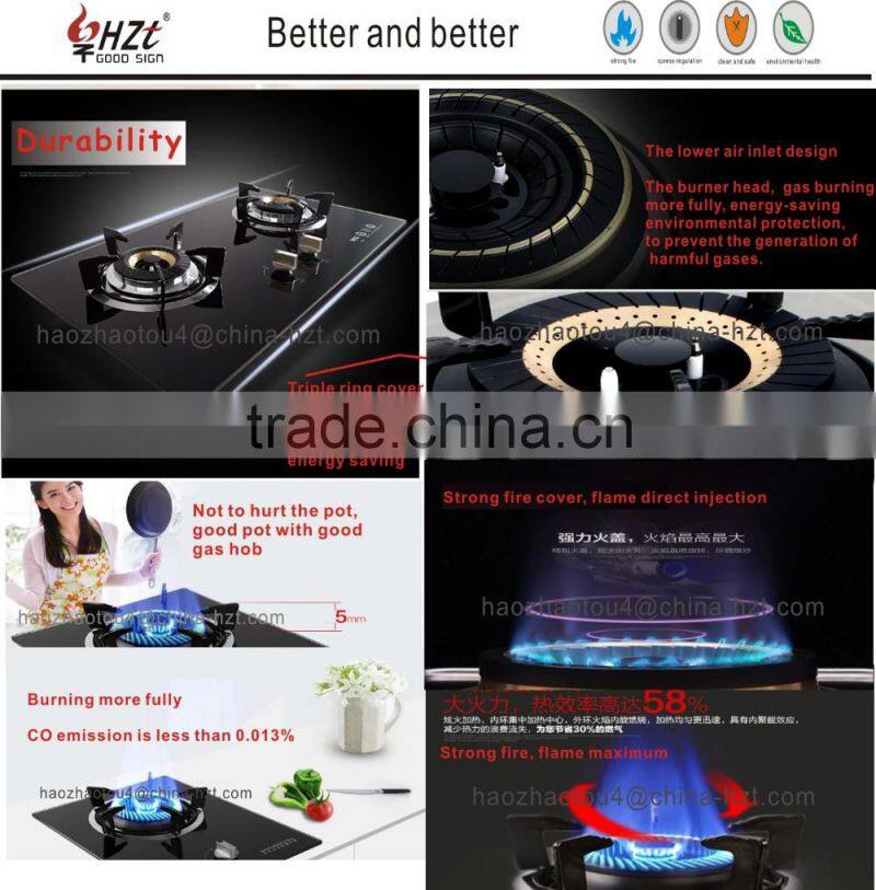 Morden Style brass burner corner 3 burner gas hob