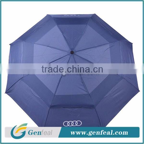 8k fiberglass ribs windproof fold advertising umbrella with custom logo print