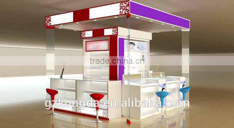 European style cosmetic store unique acrylic makeup display case