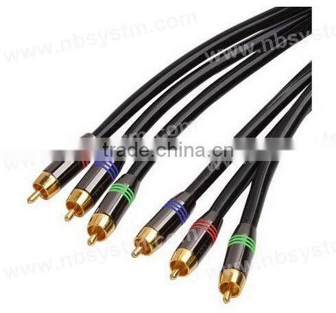 Assembly Type RGB component Cable 3xRCA Plug Red/Blue/Green