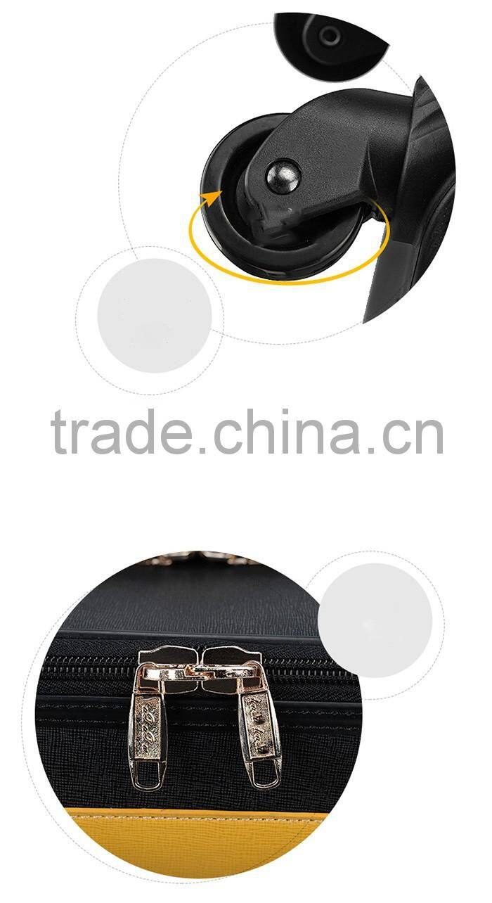 Hot red color popular PU travel luggage bag