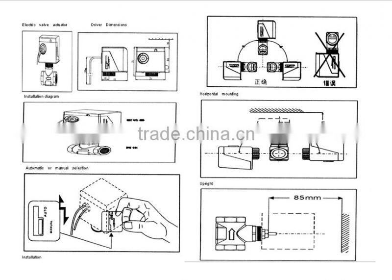 High quality Switching electric valve hysteresis AC synchronous gear motor TH-BS818 for regulating water flow