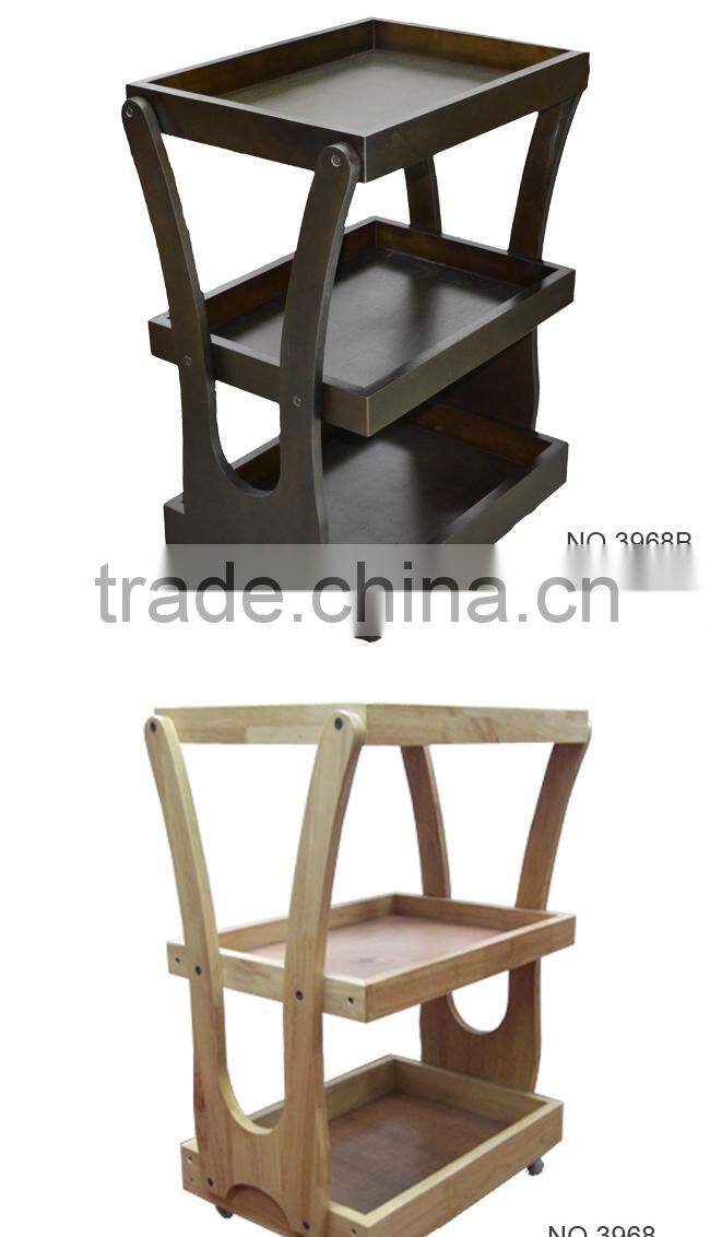2016 Hot Sales Good Quality Wooden Smooth Surface Flower Shelf SPA Furniture Beauty Salon Trolley