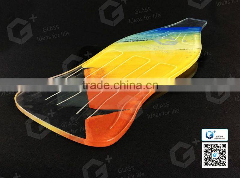 Colorful facade glass and window glass of insulated glass, ceramic digital printing glass