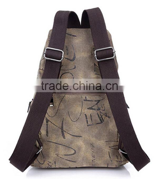 2014 new and hot men backpack fashion canvas backpack bags