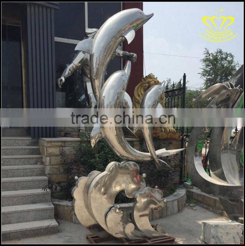 Large square tourist scenic spot stainless steel architectural abstract sculpture