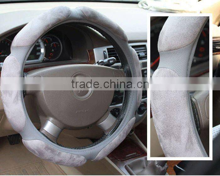 Red Suede Steering Wheel Cover
