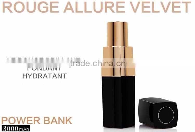 new product Fashion style Lipstick tube 2600mah power bank