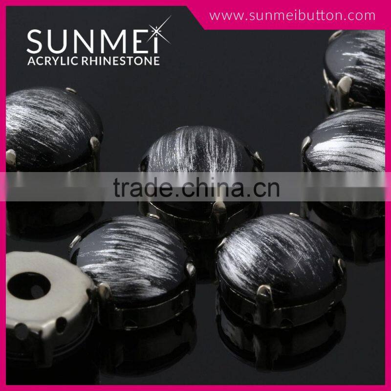 Cabochon White Pearl Rhinestone with Claws for Bag Accessories