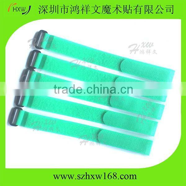 Colorful strap hook and loop battery cable ties with buckle