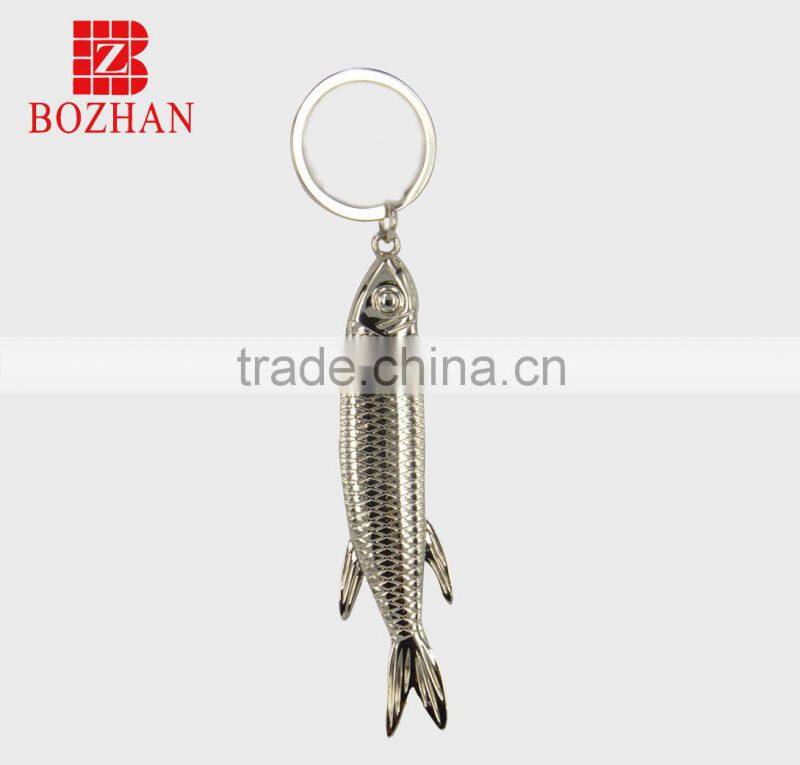 2014 various design custom blank keychain/fish-shaped metal keychain