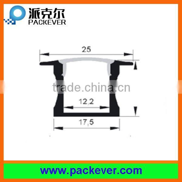 6063 T5 aluminum U shape LED strip profile with frosted diffuser