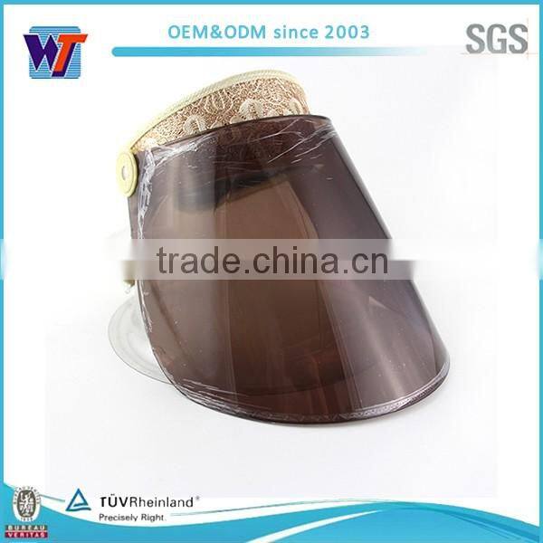 Outdoor plastic sun visor hat sun visors large visor cap