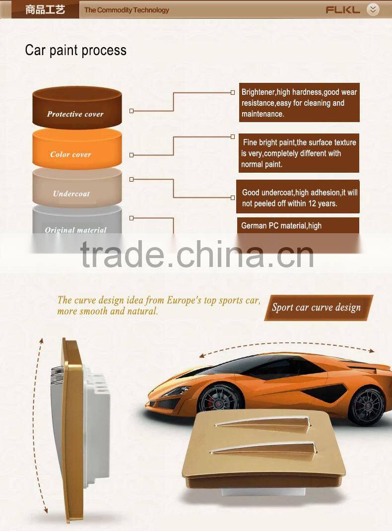 top quality PC material switch 1 gang 1 way switch