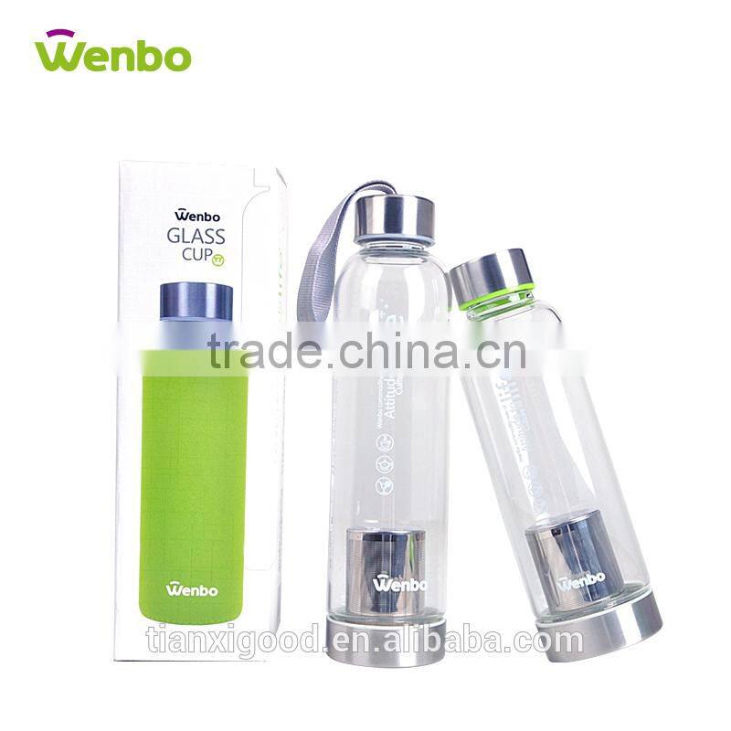Portable Tea Infuser Glass Bottle Wholesale