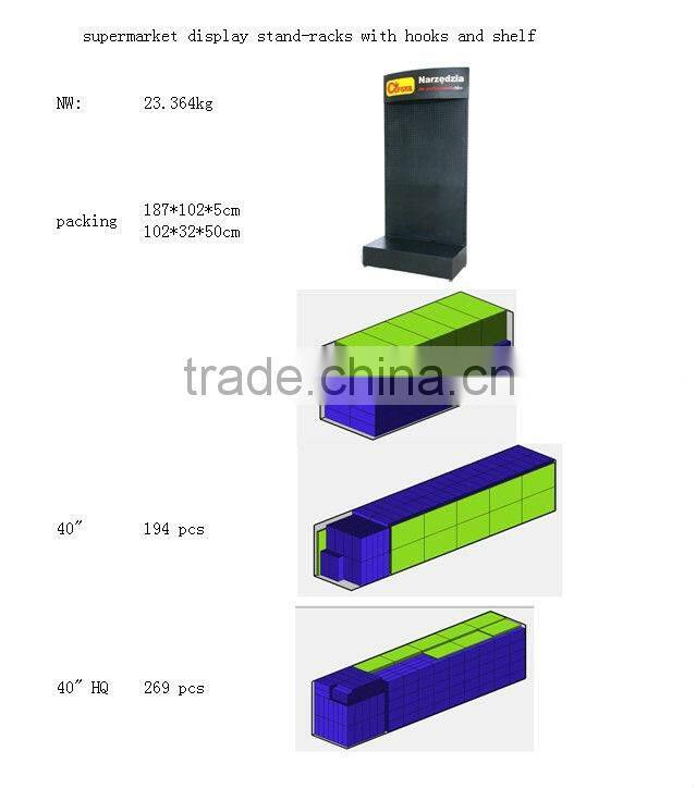 gree air conditioners supermarket display stand-racks with hooks and shelf