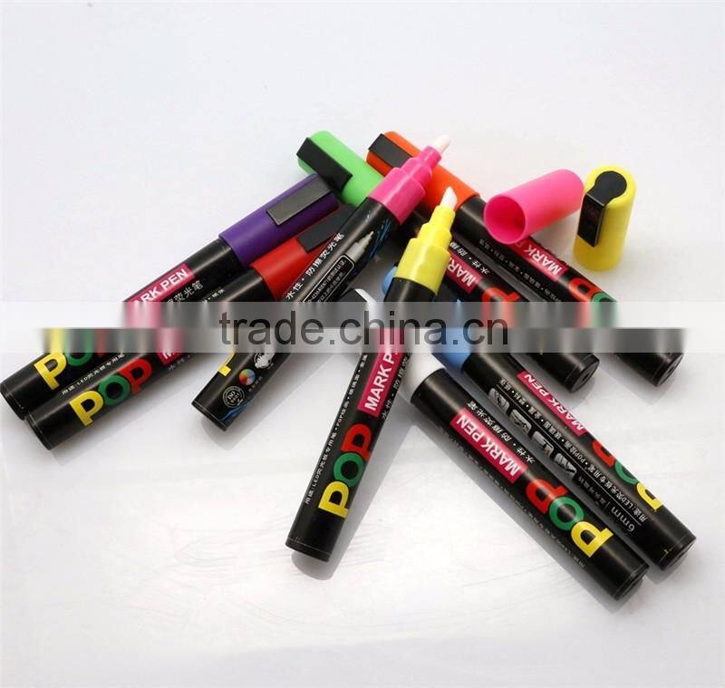 8 vivid colors rain resistant marker with custom logo